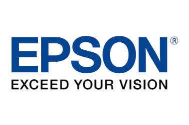 blue and black logo for Epson