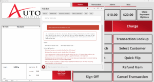Screenshot of HelpBot assistant integrated into the Star-Plus point of sale till interface.